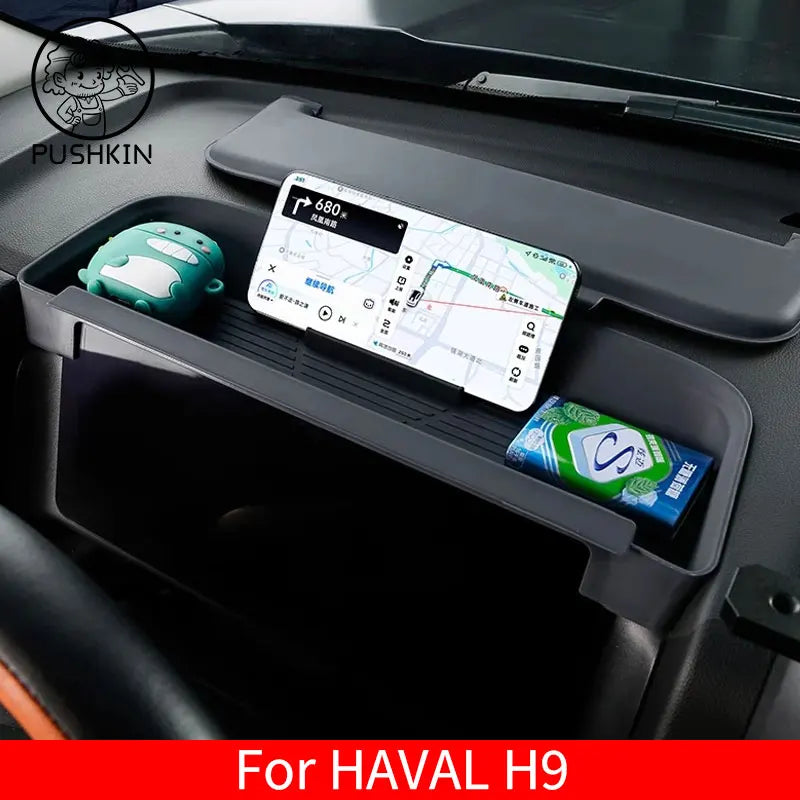 Dashboard Rear Storage Box | Silicone Sunshade for Haval H9 MKII 2025 2026 MyPetiteCar.com