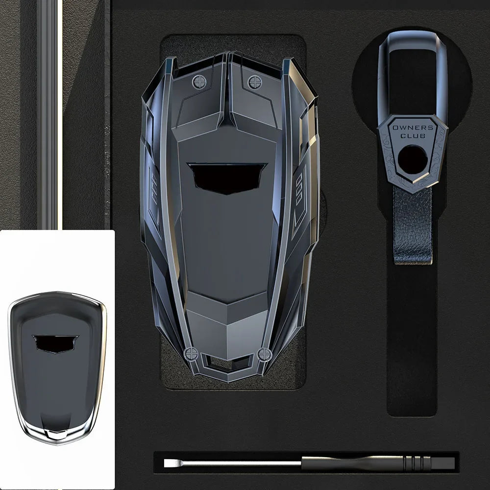 Car Key Shell Case Cover for Cadillac ATS CT6 CTS DTS XT5 Escalade ESV SRX STS XTS ELR 2014 - 2018 Remote Key Holder Keychain MyPetiteCar.com