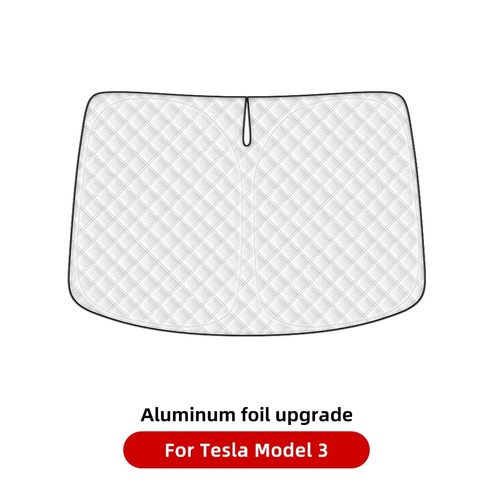 Tesla Model Y 3 Front Window Sunshade | UV Protection Glass Roof Skylight Visor MyPetiteCar.com