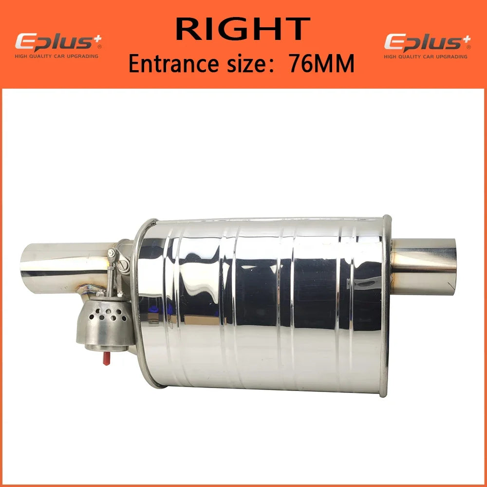 EPLUS Stainless Steel Remote Control Exhaust Vacuum Valve | Variable Silencer for Universal 51 63 76 mm Pipes