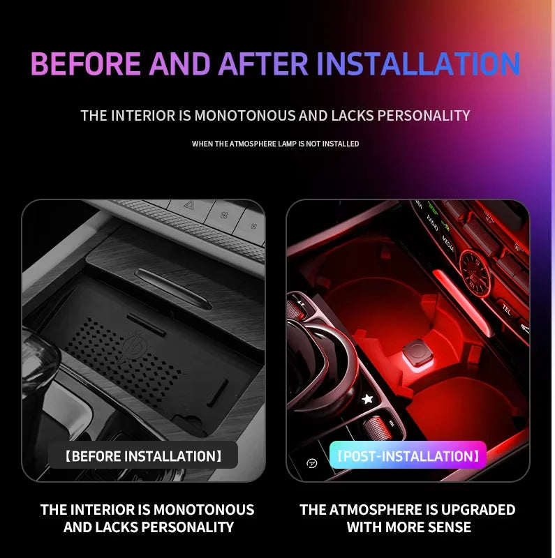 1/2X Car USB Mini LED Interior Atmosphere Light Plug Play Universal Auto LED Lighting Reading Lamp Decorations Laptop Decorative MyPetiteCar.com