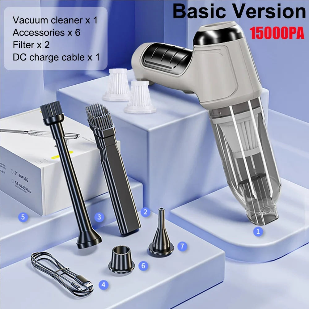 Wireless Car Vacuum Cleaner 95000PA | Cordless Handheld with Blower MyPetiteCar.com