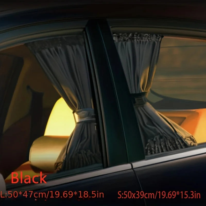 Car Window Shades 2pcs Universal Foldable Sun Visor UV Protection MyPetiteCar.com