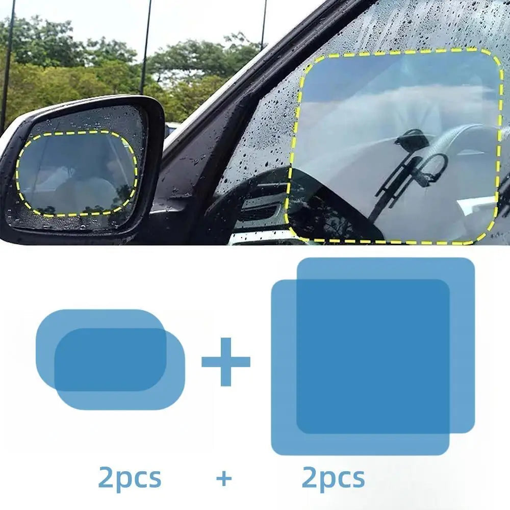 4pcs/set Car Rearview Mirror Rainproof Film | Side Windows Rainproof Tape MyPetiteCar.com