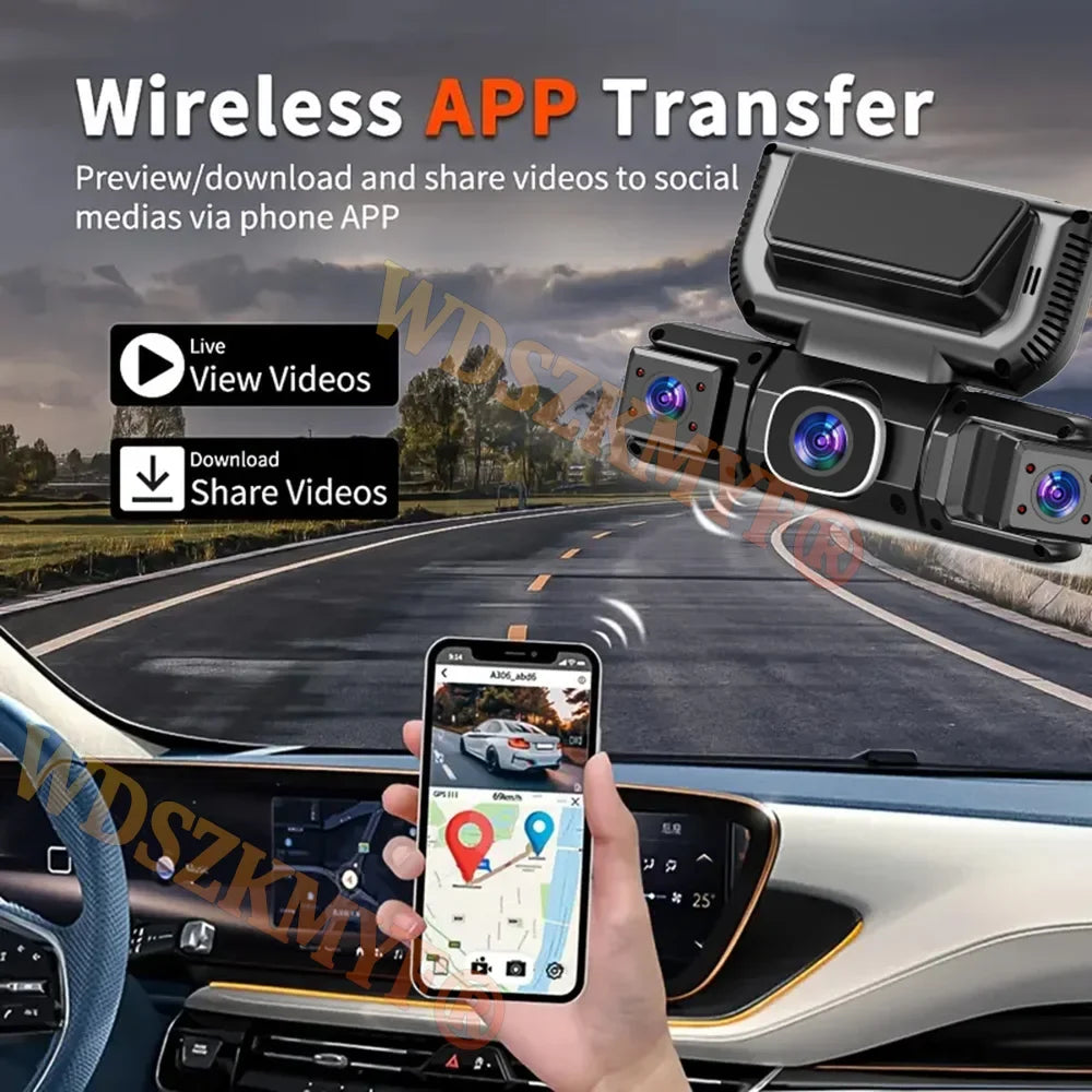 4-Channel 360° Dash Cam | 1080P, WiFi App, 24H Parking Monitor MyPetiteCar.com