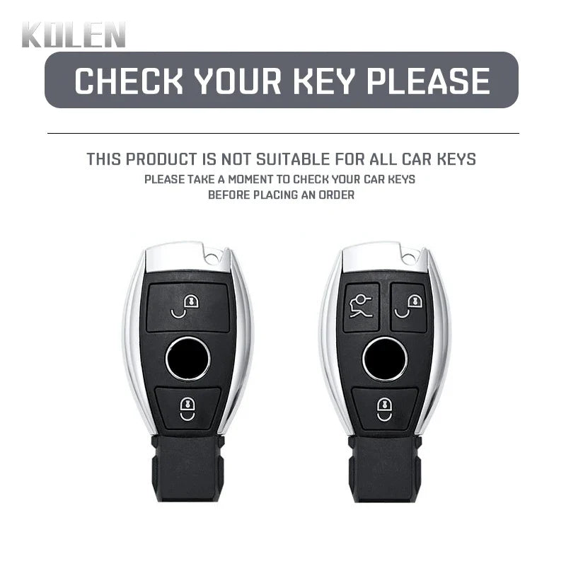 ABS Carbon Fiber Style Car Key Case Cover For Mercedes Benz A B C E Class GLS GLA GLK GLC CLS CLA AMG W204 W205 W212 W463 W176 MyPetiteCar.com