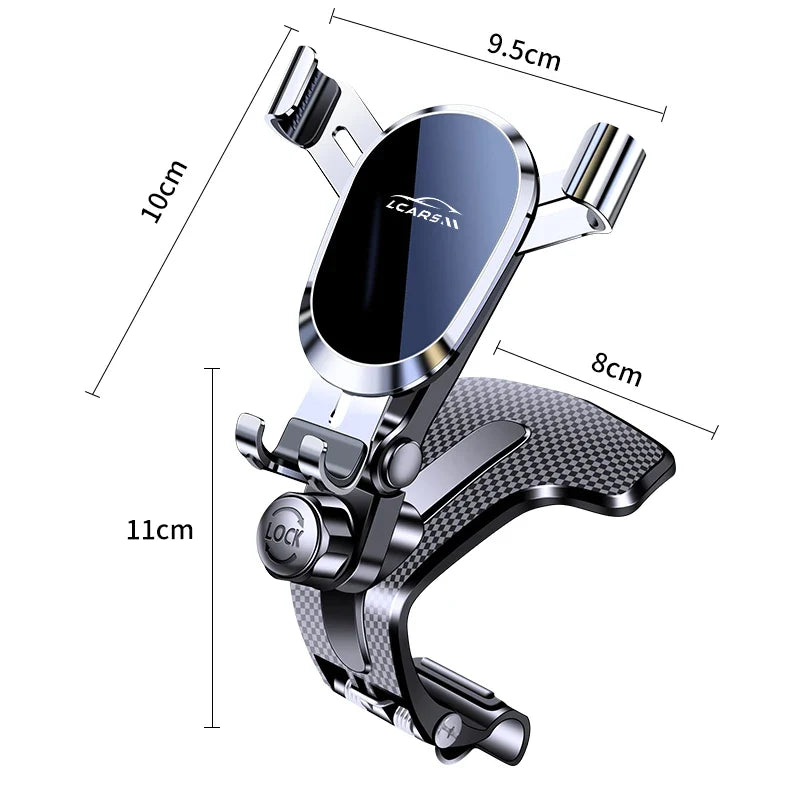 Car Phone Holder Mobile Phone Car Support Smart Phone Clip Dashboard Multi-functional Fixed Navigation Bracket Strong Steady MyPetiteCar.com