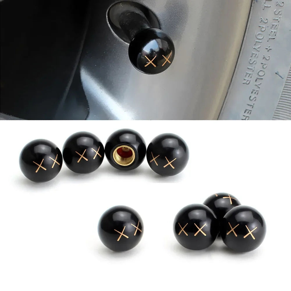 4Pcs Universal Cross Tire Valve Caps | Car Truck SUV Motorcycle Dust Cover MyPetiteCar.com