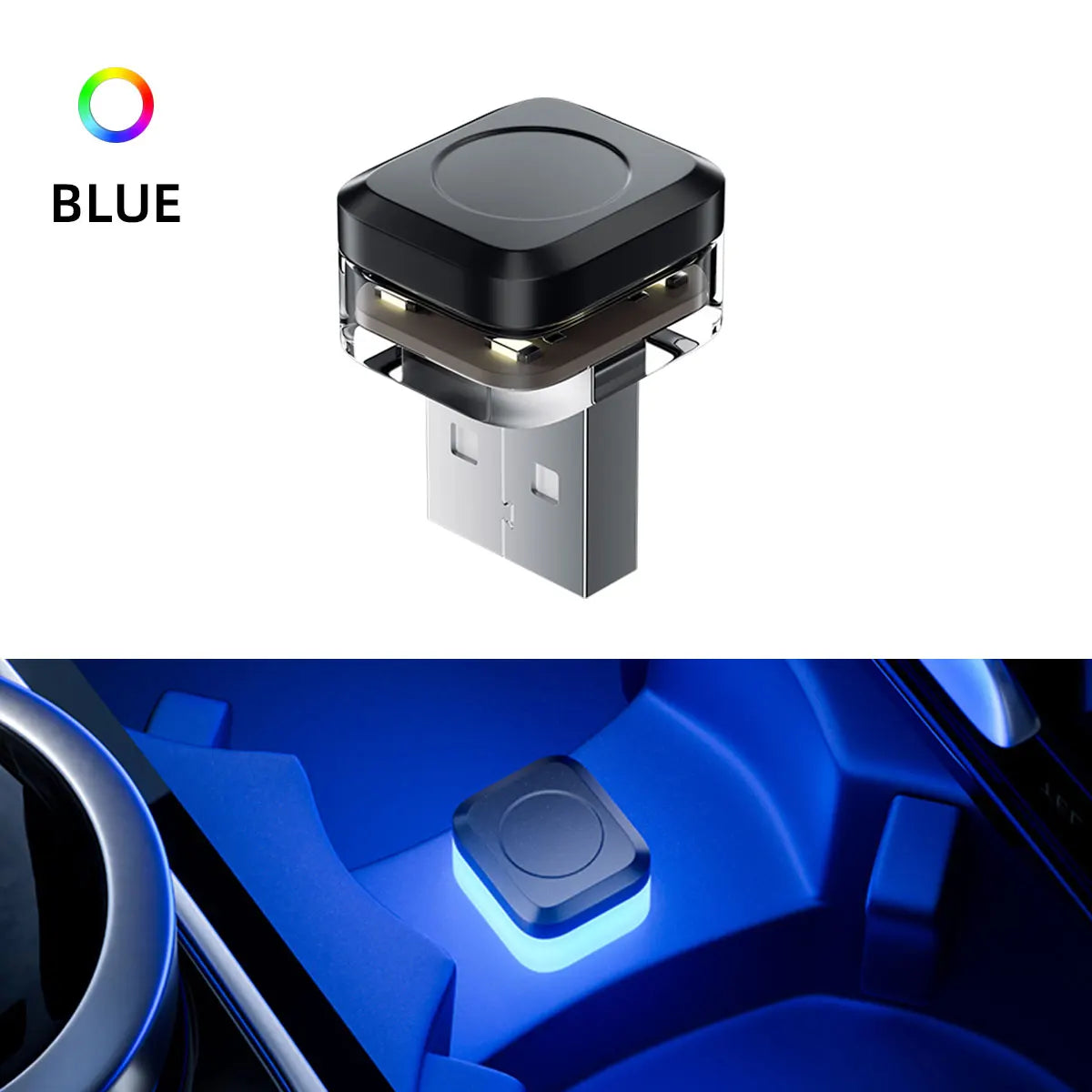1/2X Car USB Mini LED Interior Atmosphere Light Plug Play Universal Auto LED Lighting Reading Lamp Decorations Laptop Decorative MyPetiteCar.com