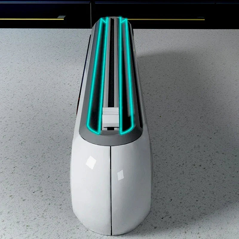 Magnetic Refillable Plastic Wrap Dispenser With Cutter, Tin Aluminum