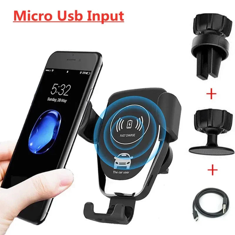 VIKEFON Car Wireless Charger Air Vent Mount | Fast Induction Phone Holder for iPhone Samsung MyPetiteCar.com