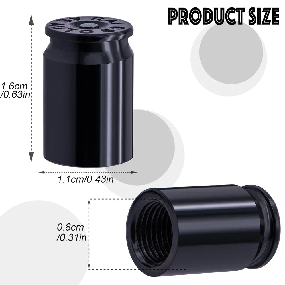 4PCS Tire Valve Stem Caps | Universal Leak Proof Stem Covers for Car SUV Truck Bicycle Motorcycles MyPetiteCar.com