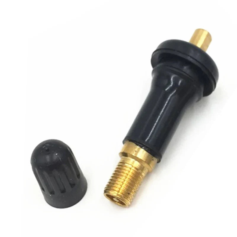 Tire Pressure Sensor Valve 4-Pack | Straight Rubber Nipple for TPMS Tubeless Disc