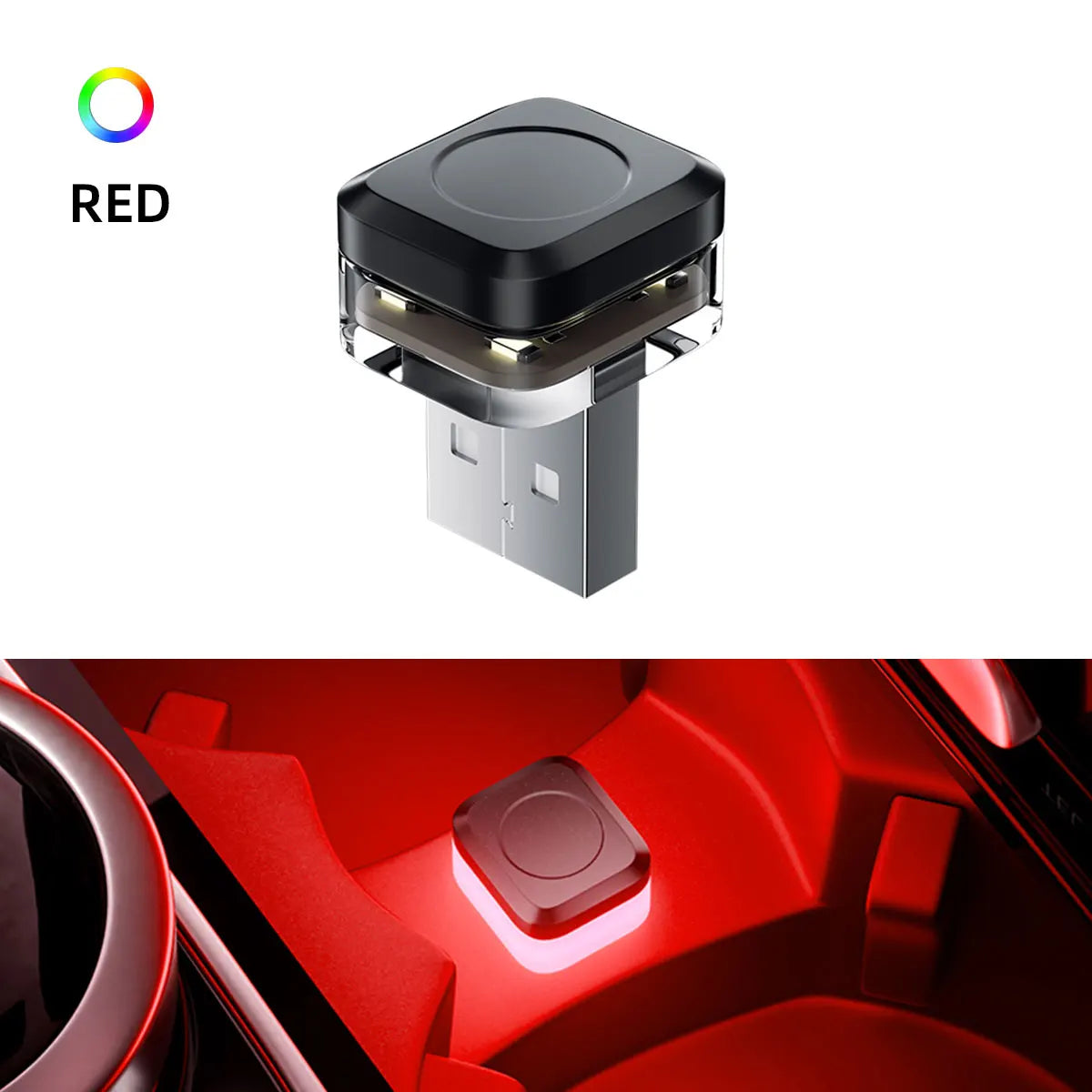 1/2X Car USB Mini LED Interior Atmosphere Light Plug Play Universal Auto LED Lighting Reading Lamp Decorations Laptop Decorative MyPetiteCar.com