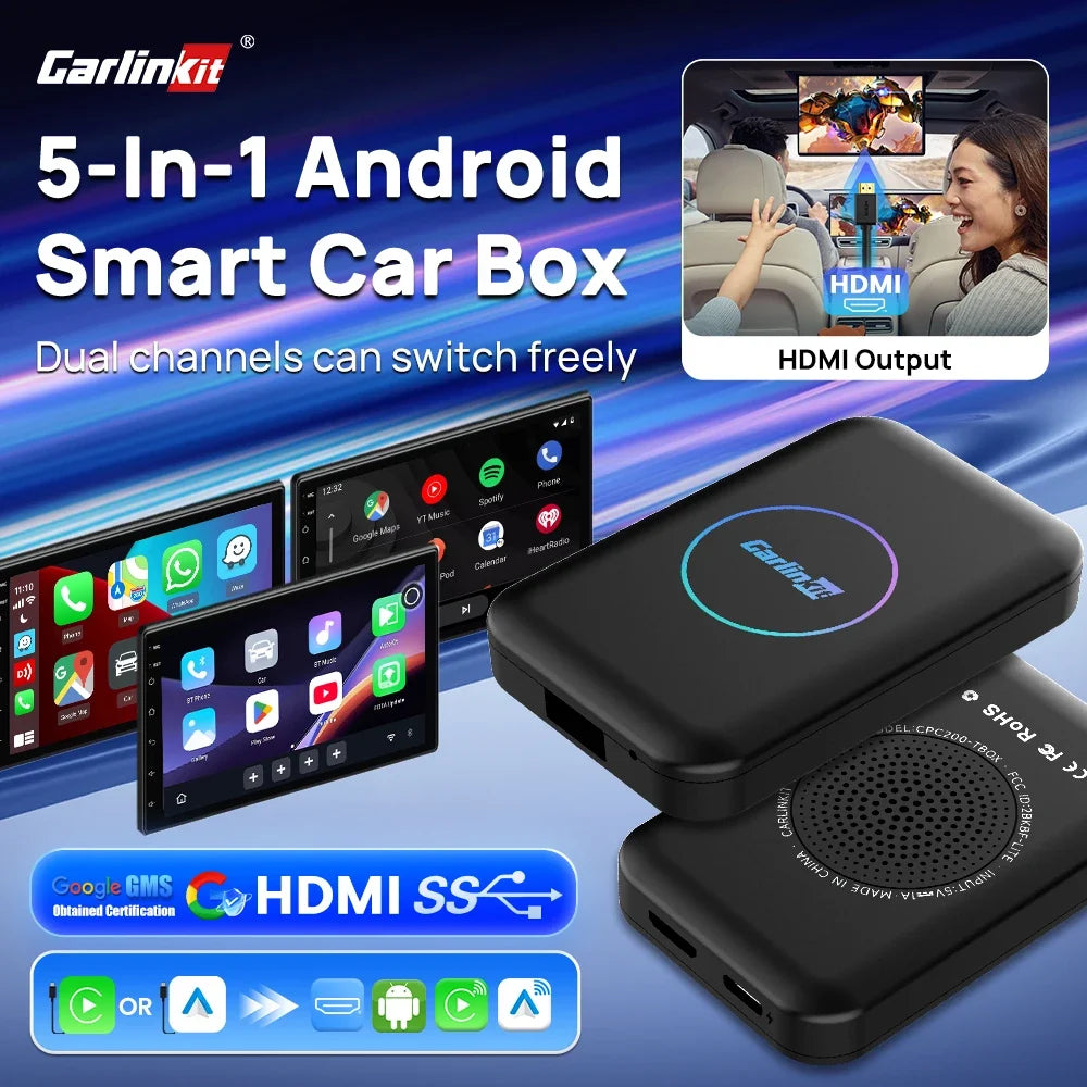 CarlinKit Android TV Box CarPlay Ai Box | Wireless CarPlay & Android Auto Adapter with Netflix, YouTube, Google Play MyPetiteCar.com