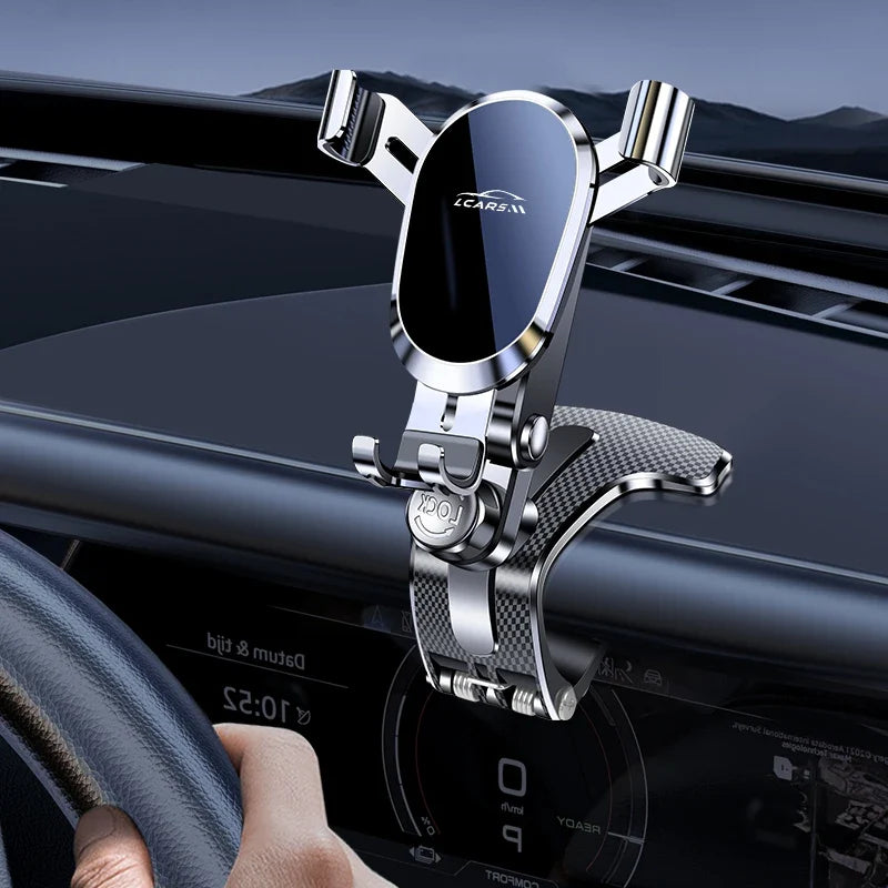 Car Phone Holder Mobile Phone Car Support Smart Phone Clip Dashboard Multi-functional Fixed Navigation Bracket Strong Steady MyPetiteCar.com