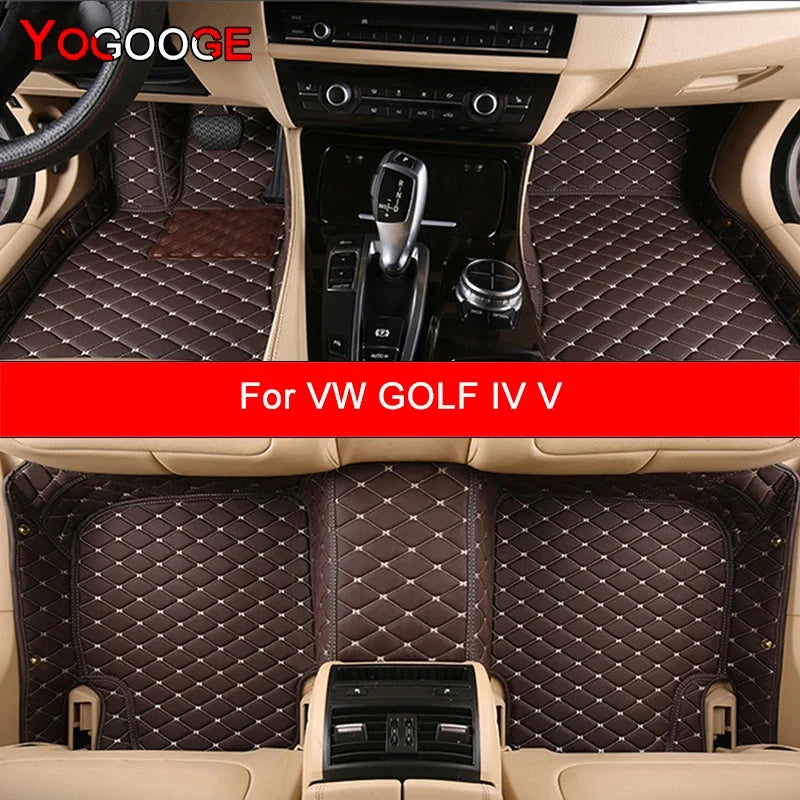 YOGOOGE Custom Car Floor Mats For VW GOLF IV V 1997-2008 4th 5th Auto Carpets Foot Coche Accessorie MyPetiteCar.com