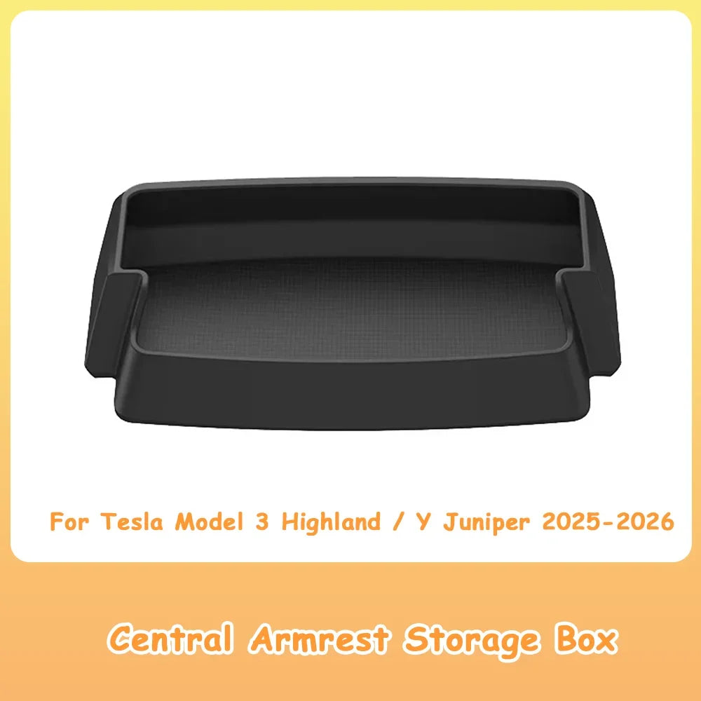 Central Armrest Storage Box for Tesla Model 3 Highland | Multi-Functional Glasses and Phone Case MyPetiteCar.com
