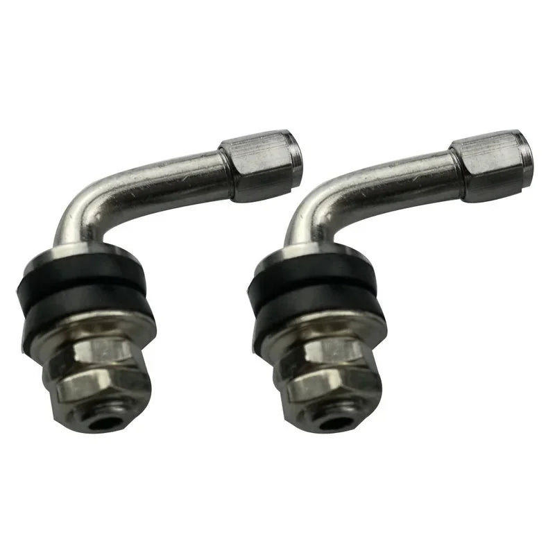 2Pcs 90/45 Degree Car Motorcycle Tire Valve Stems | Copper Extension Adapters