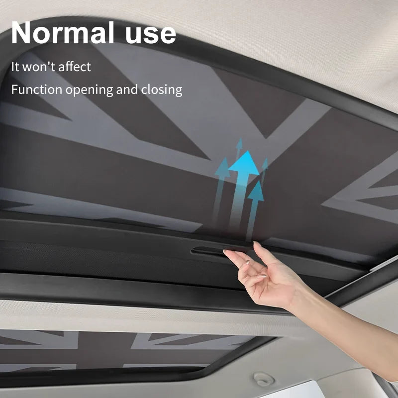 Mini Cooper Sunroof Sunshade Cover | UV Protection Heat Shield Foldable