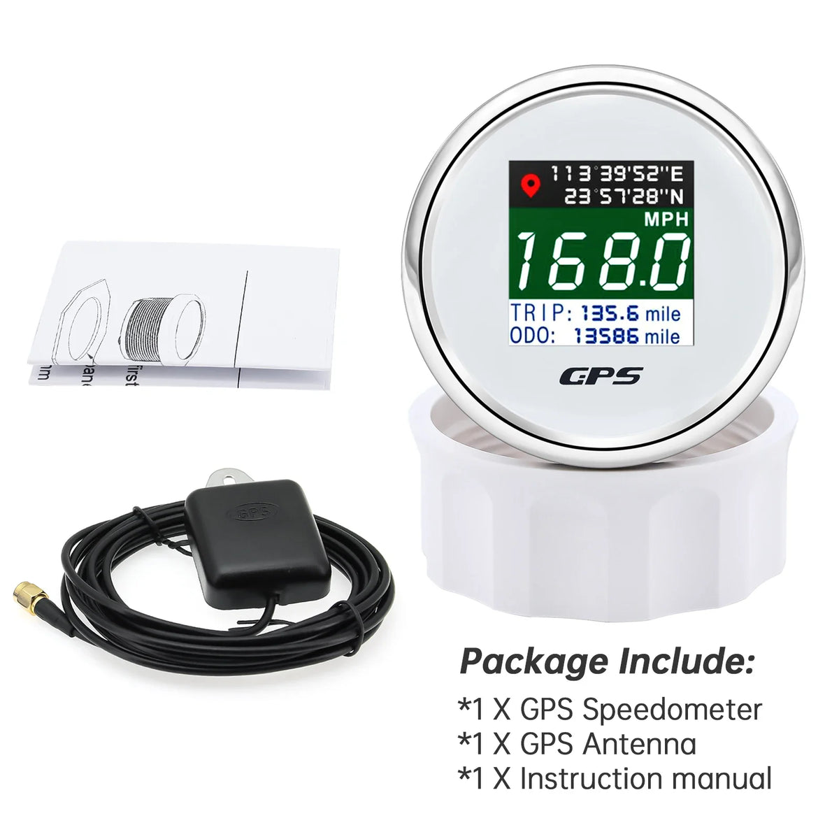 52mm Digital GPS Speedometer TFT Screen | Odometer Gauge for Boat Car Yacht MyPetiteCar.com