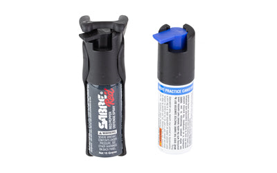 Sabre Quick Grip |  Pepper Spray |  .54oz |  Pepper Spray Kit with Finger Loop and Practice Spray |  Black |  Aerosol Can Atomic Defense