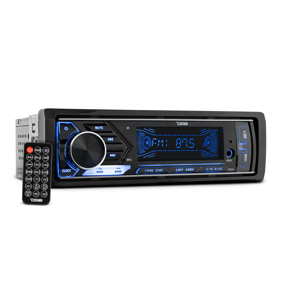 Single-DIN Digital Media Receiver Mech-Less Player, Bluetooth, Dual USB ,7 Volt Preouts DS18