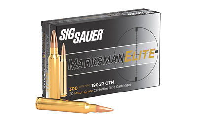 Sig Sauer Elite Match |  300 Win |  190 Grain Open Tip Match |  20 Round Box Atomic Defense