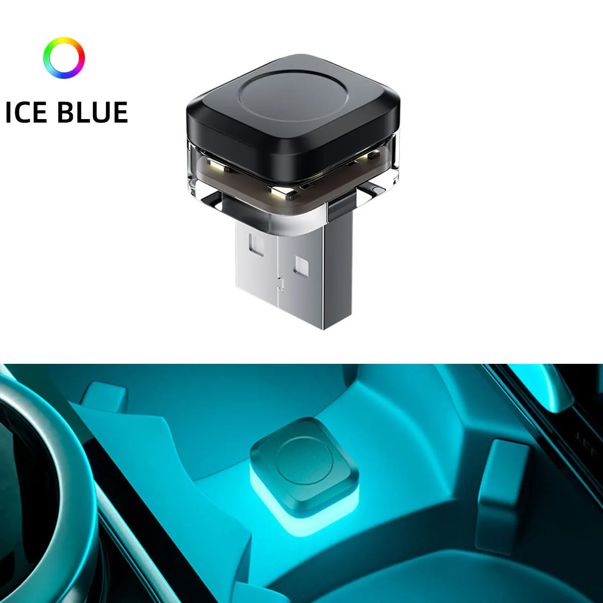 1/2X Car USB Mini LED Interior Atmosphere Light Plug Play Universal Auto LED Lighting Reading Lamp Decorations Laptop Decorative MyPetiteCar.com