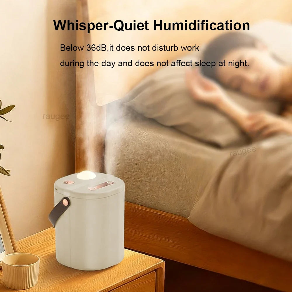 1.3L Air Humidifier Professional Large Capacity Humidifier for Home Double Spray Port Cool Mist Maker Humidifier with LED Light