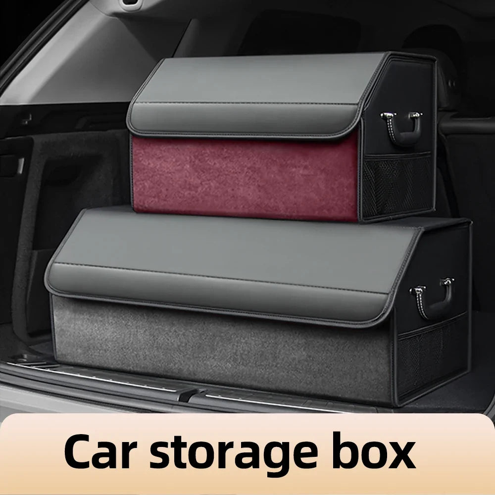 Car Trunk Organizer | Large Capacity Suede Foldable Storage Box MyPetiteCar.com