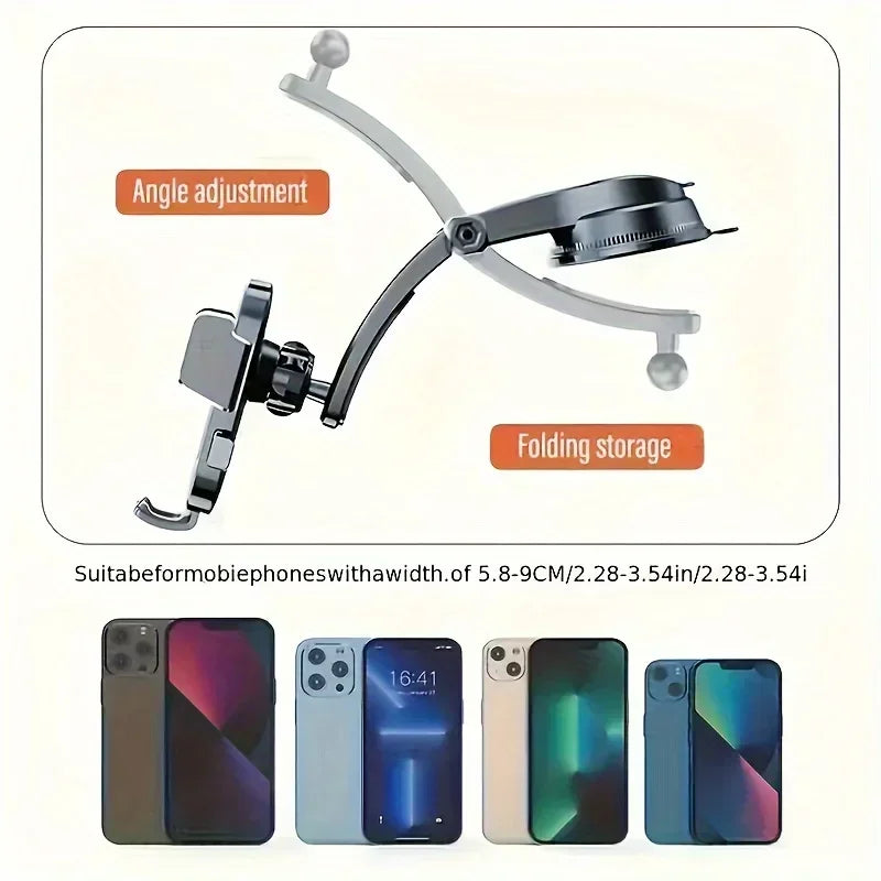 Adjustable Car Phone Mount | 360° Swivel Dashboard Cradle with Strong Suction MyPetiteCar.com