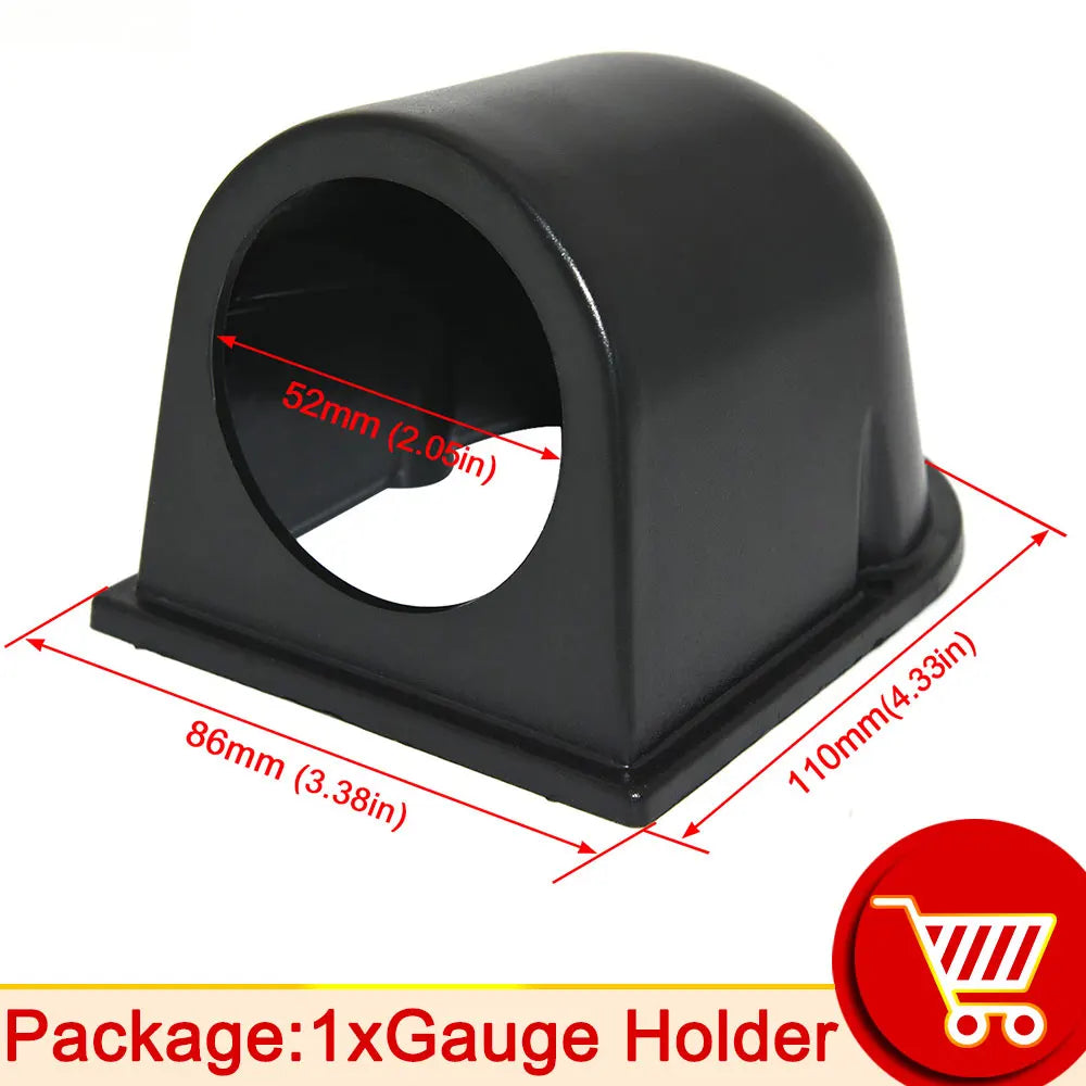 52mm 20 LED Digital Car Gauge Set | Multi-Function Tachometer, Boost, Temp & Pressure Monitor