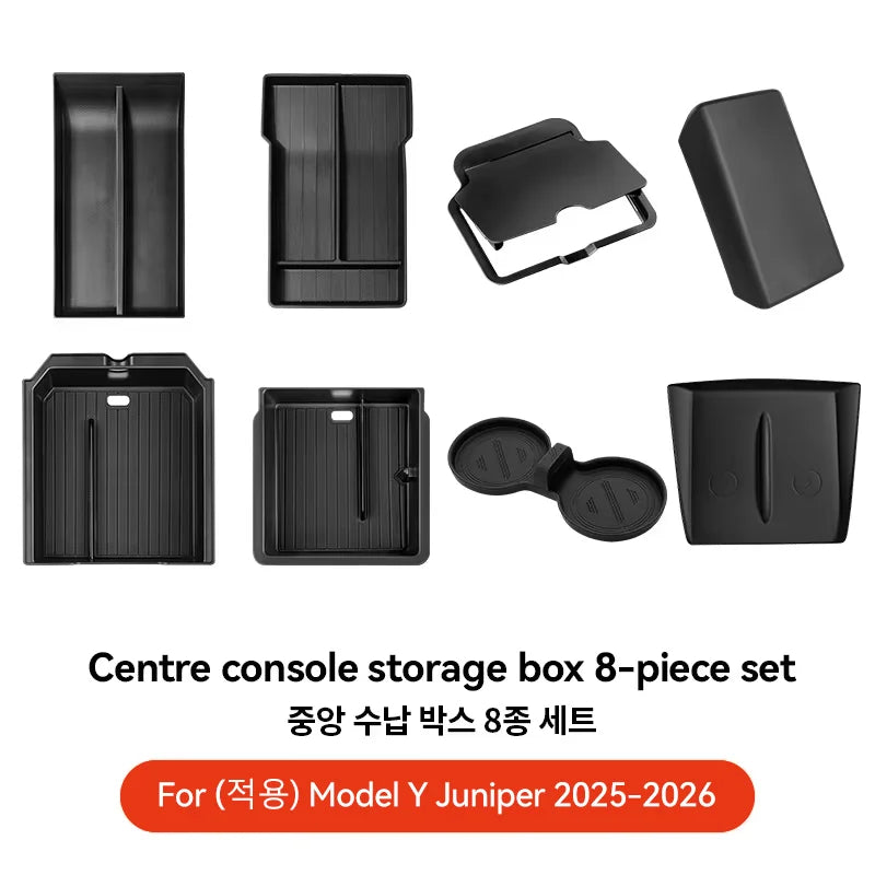 For Tesla Model 3/Y/Highland/Juniper 2026 Center Armrest Hidden Storage Box | Cup Holder Console Organizer MyPetiteCar.com