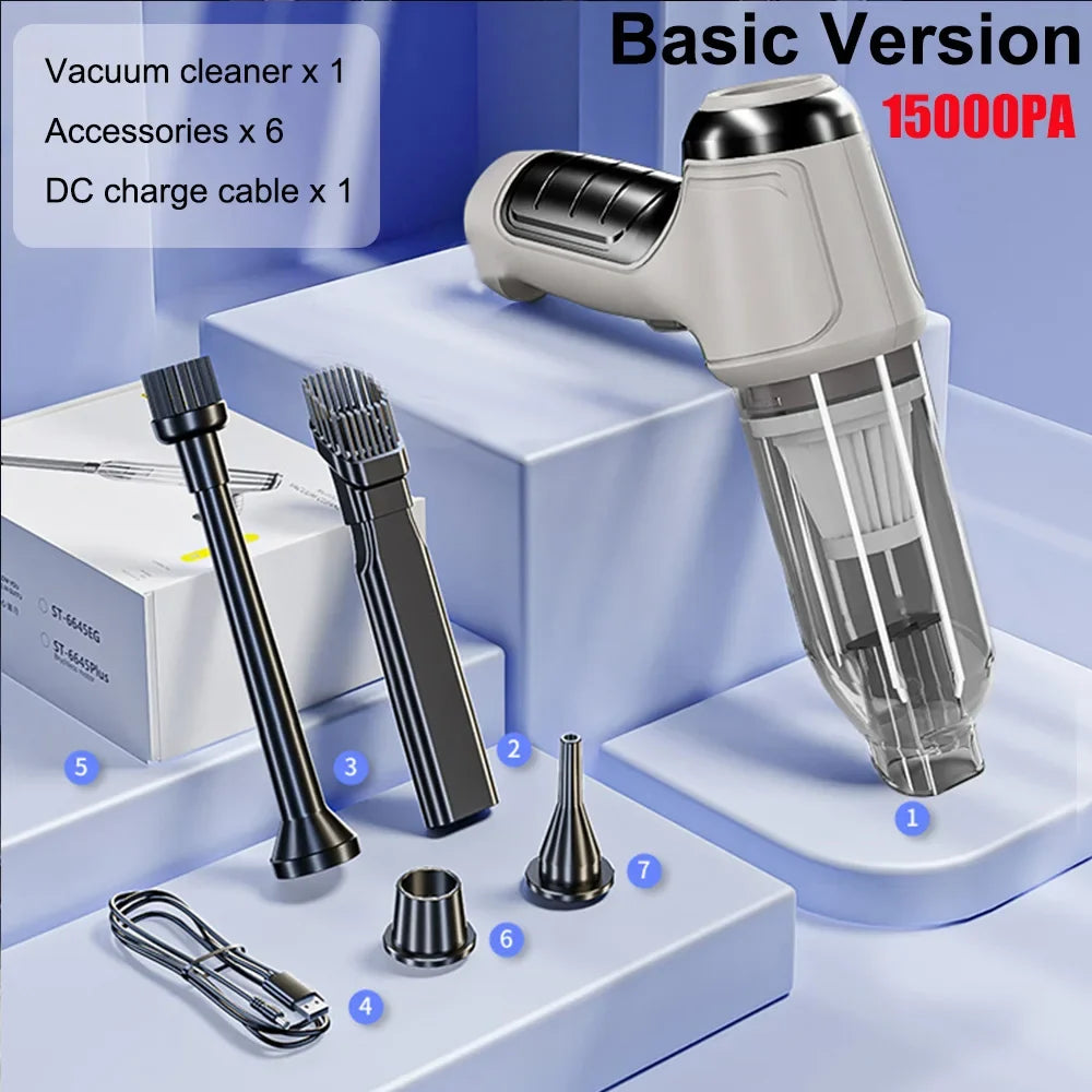 Wireless Car Vacuum Cleaner 95000PA | Cordless Handheld with Blower MyPetiteCar.com