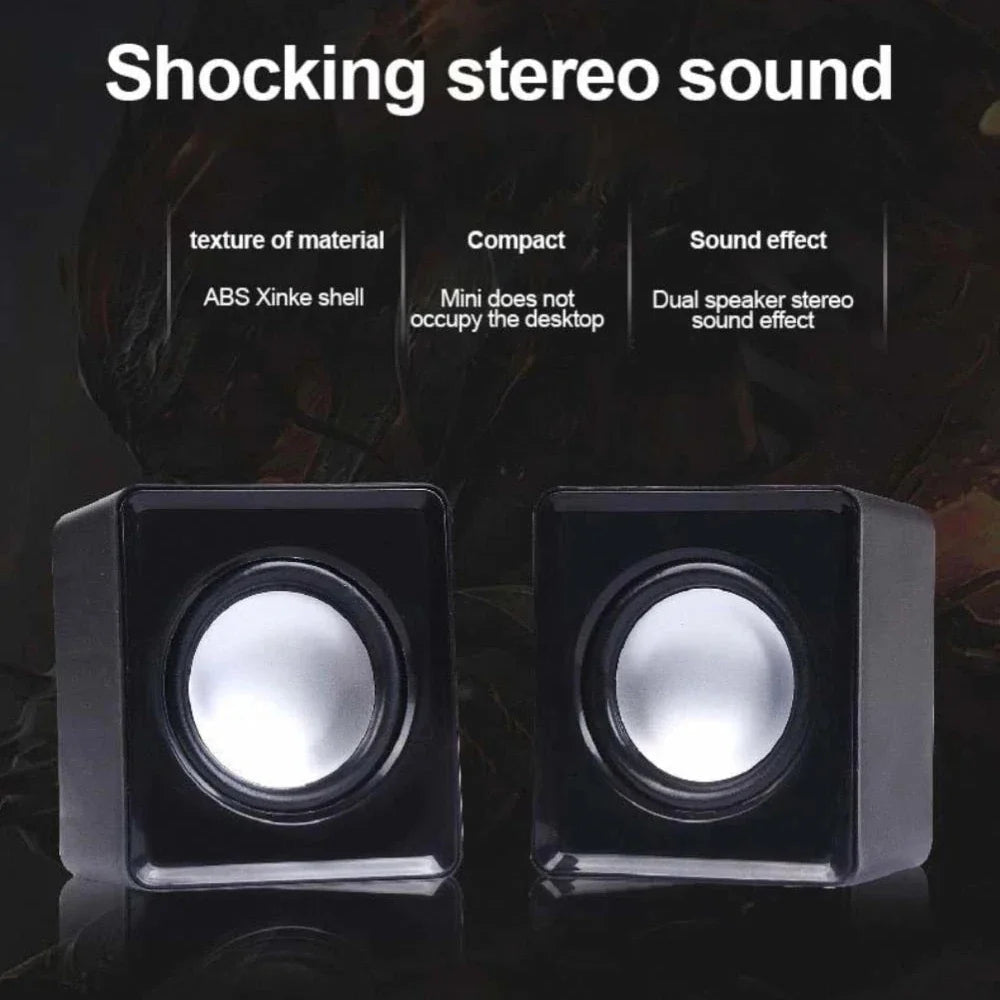 AyeBeau USB Computer Speaker | 2.0 Stereo Desktop Soundbar for PC Laptop MyPetiteCar.com