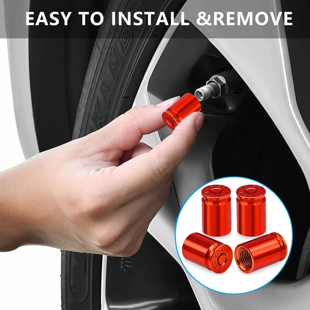 4PCS Tire Valve Stem Caps | Universal Leak Proof Stem Covers for Car SUV Truck Bicycle Motorcycles MyPetiteCar.com