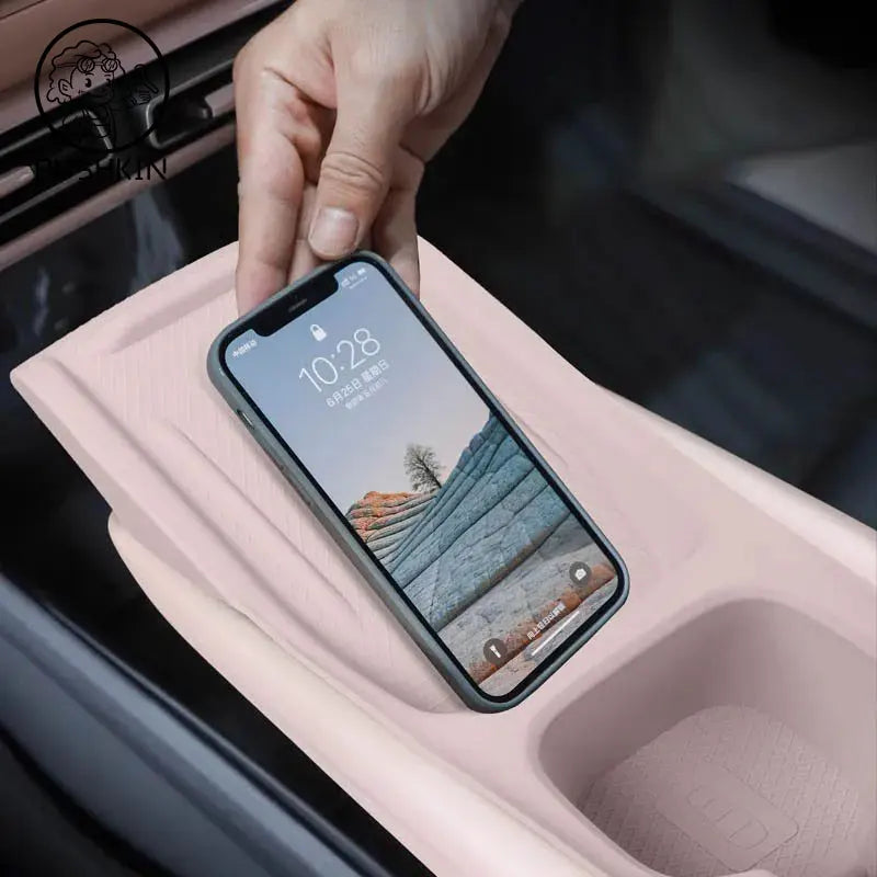 BYD Seagull Dolphin Mini Silicone Cup Holder Wireless Charging Organizer | 2023-2025