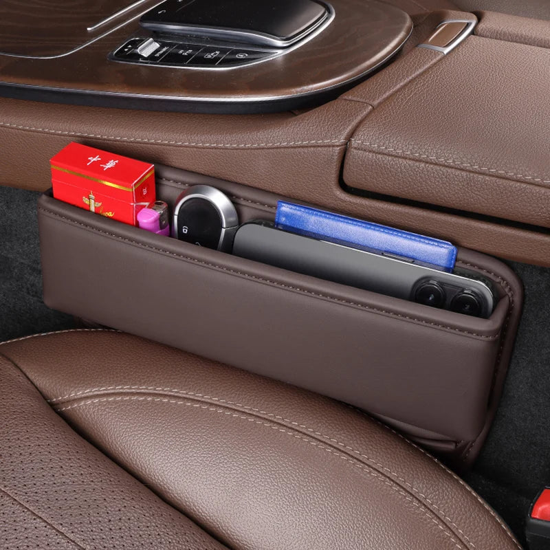 PU Leather Car Seat Gap Organizer Box