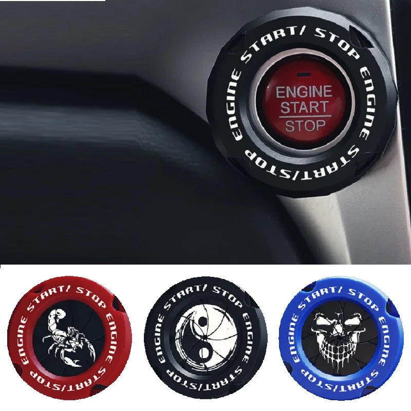 Car Engine Start Button Cover, ABS Protective Ring
