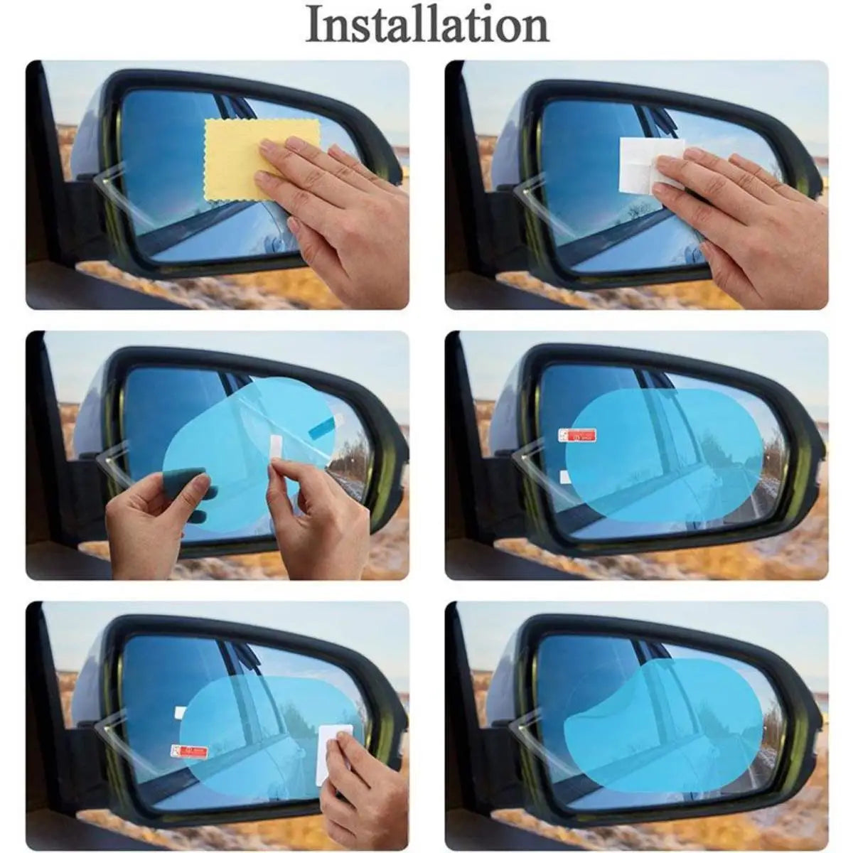 4pcs/set Car Rearview Mirror Rainproof Film | Side Windows Rainproof Tape MyPetiteCar.com