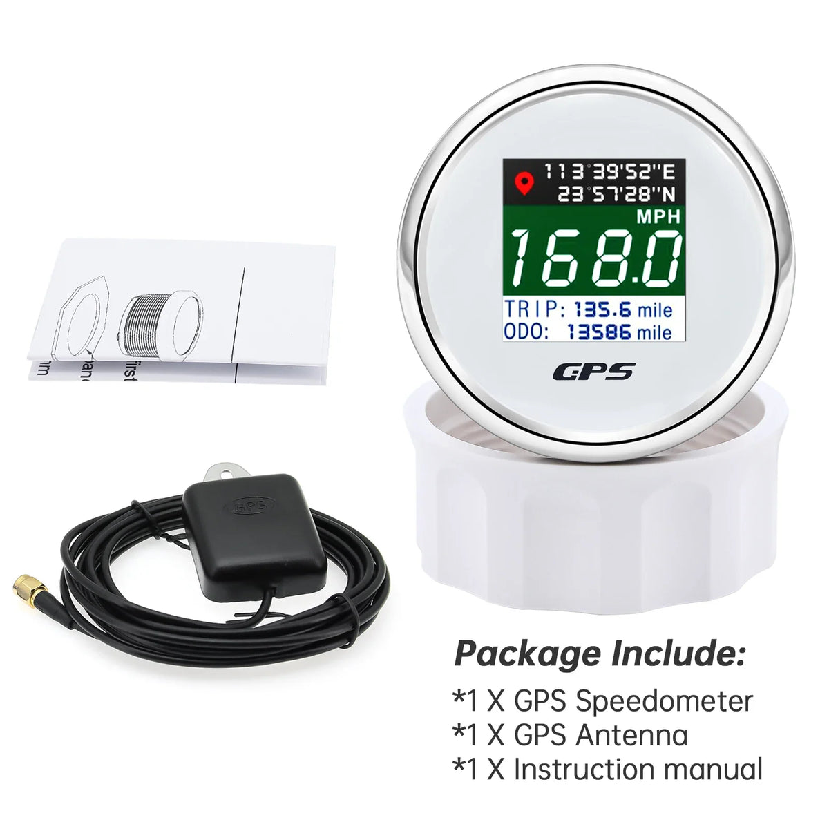 52mm 12V 24V Digital GPS Speedometer | Motor Boat Car RV Speed Meter