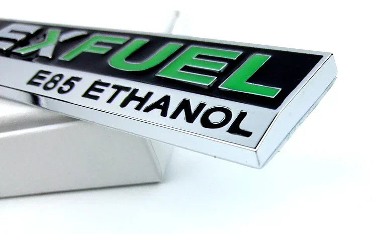 Car FLEX FUEL Universal model clean energy car stickers personalized metal modified car logo 3D Metal logo MyPetiteCar.com