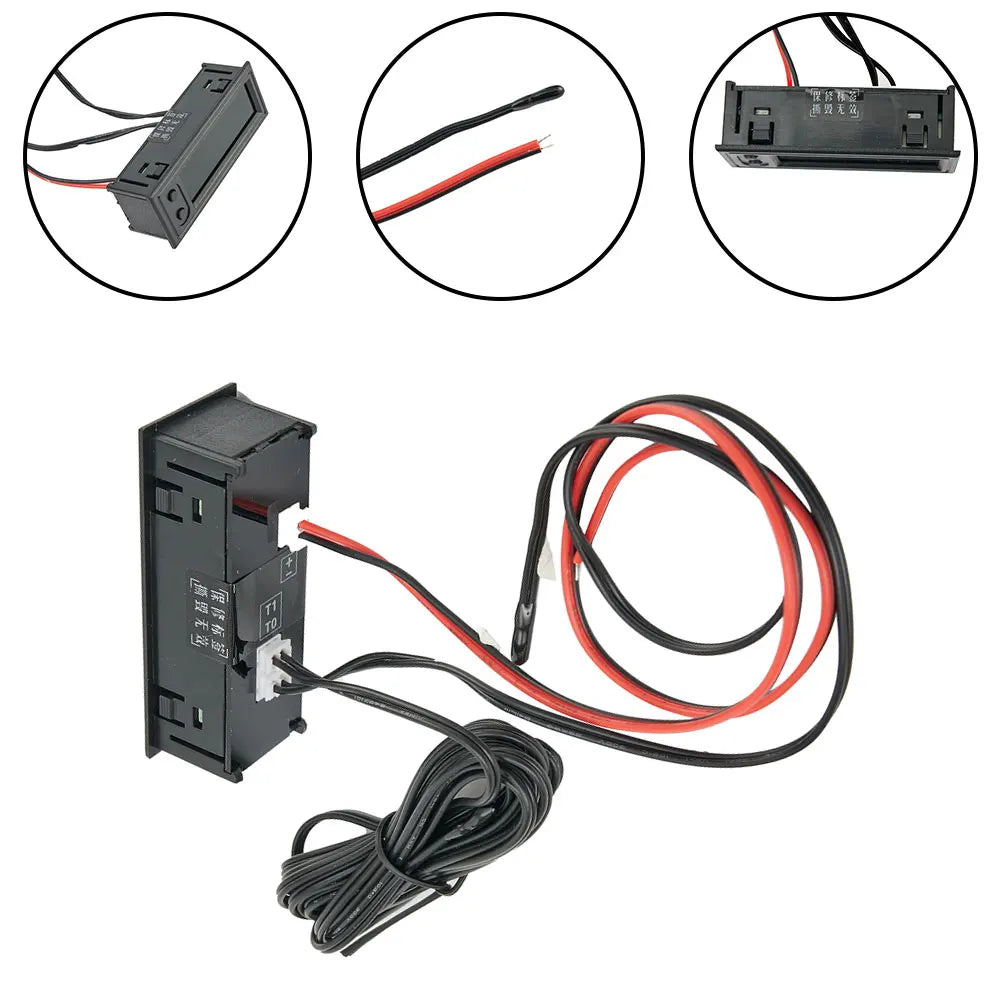 12V 3in1 Vehicle Car Kit Thermometer with Voltmeter and Clock | LED Digital Display