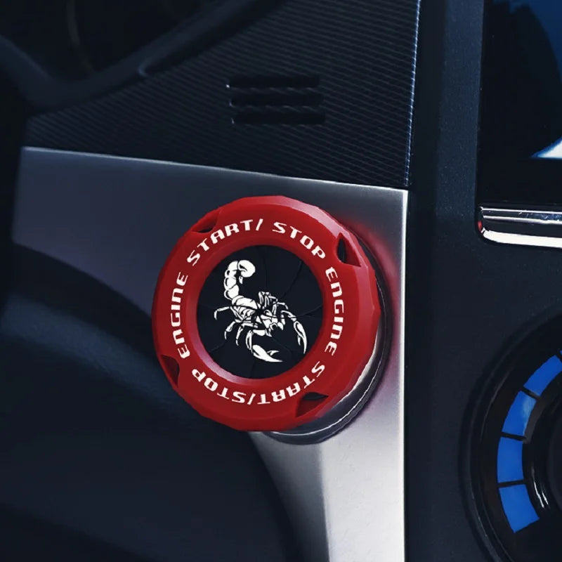 Car Engine Start Button Cover, ABS Protective Ring