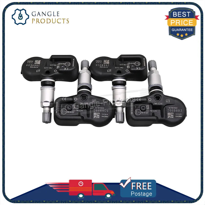 4PCS PMV-C210 TPMS Car Tire Pressure Sensor 433MHz for Toyota Avensis Auris RAV4 Yaris Verso | Pre-Programmed Direct Fit MyPetiteCar.com