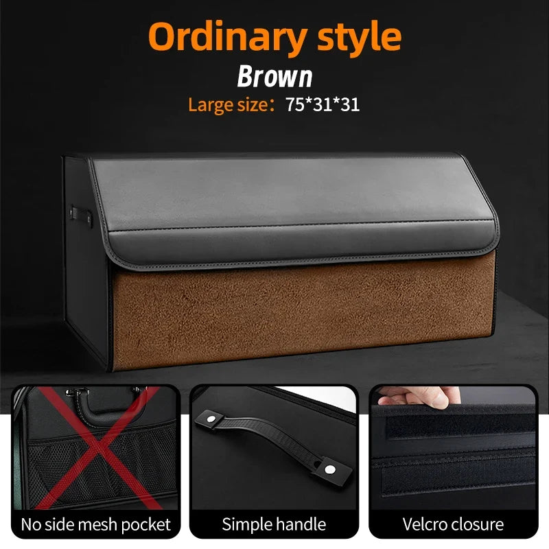 Car Trunk Organizer | Large Capacity Suede Foldable Storage Box MyPetiteCar.com