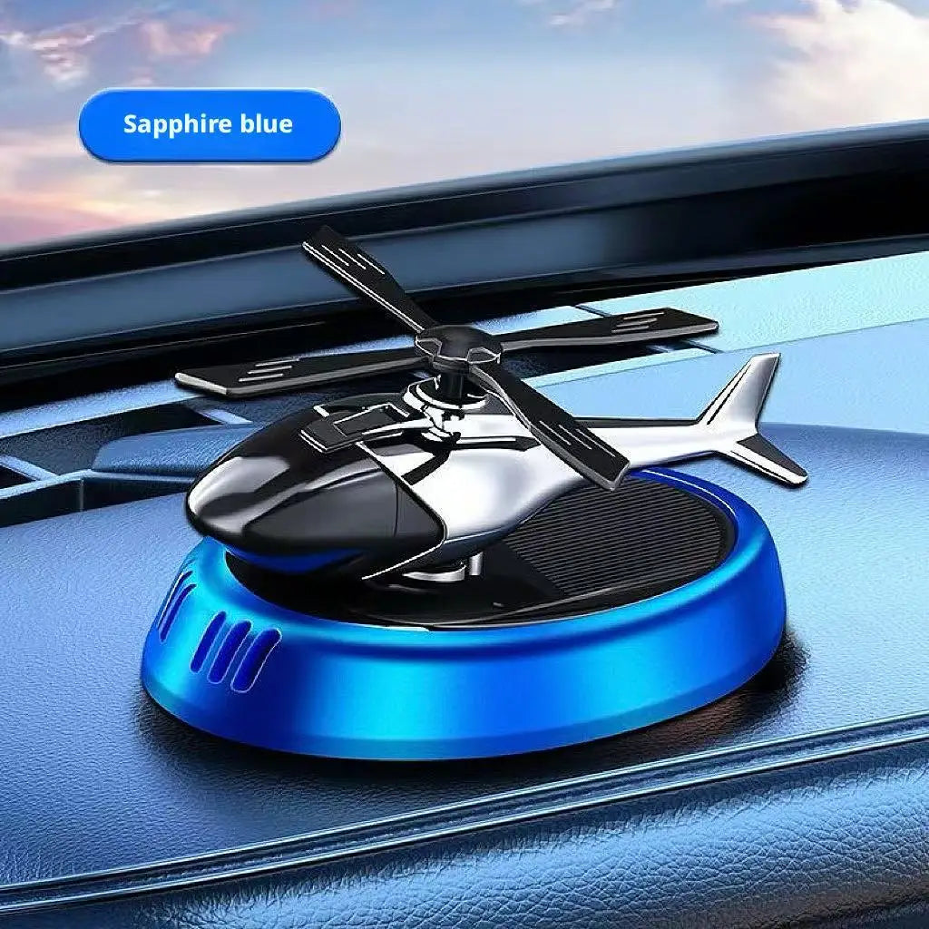 Solar Helicopter Car Air Freshener Dashboard Perfume Diffuser