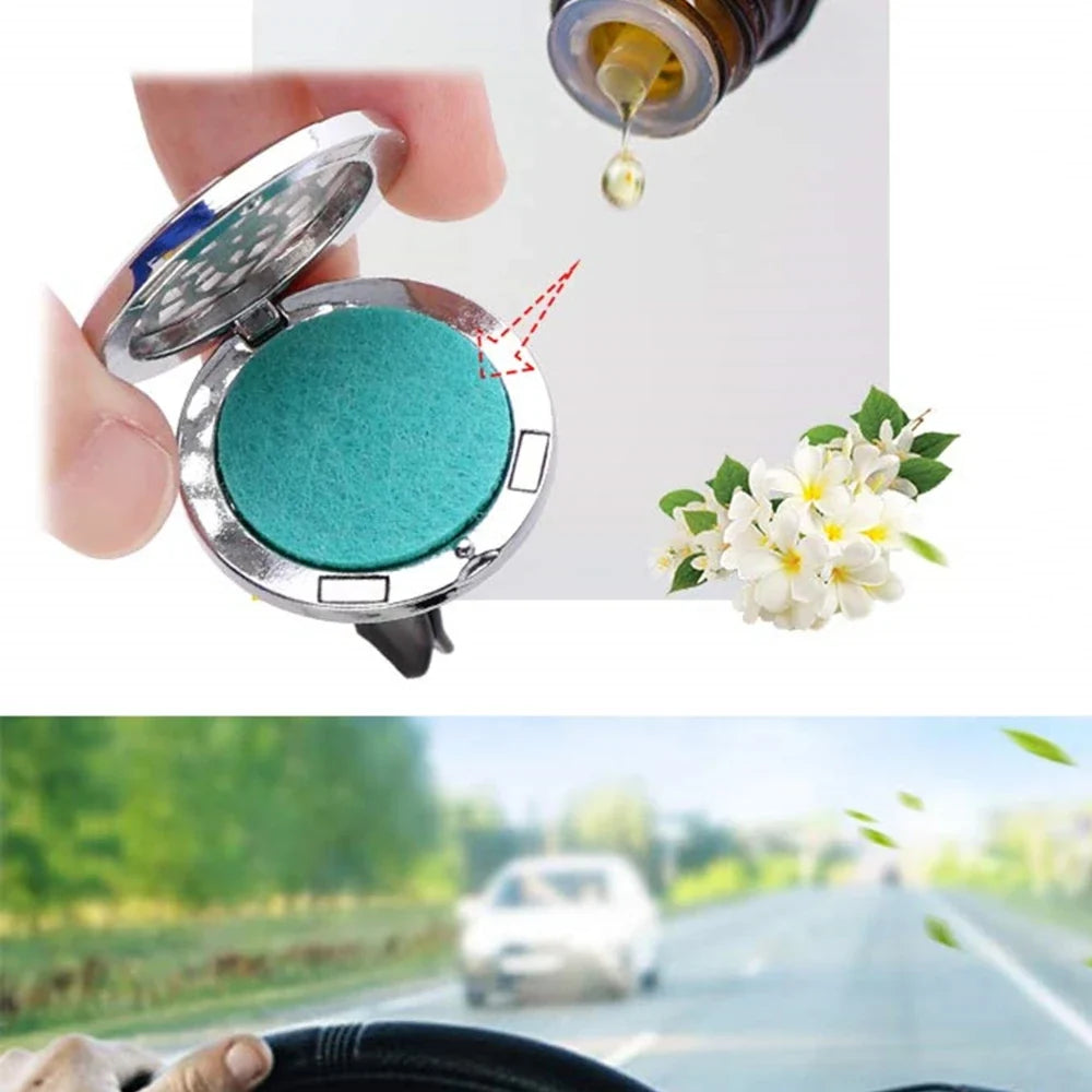Refillable Car Air Freshener Clip | Stainless Steel Vent Diffuser Locket MyPetiteCar.com
