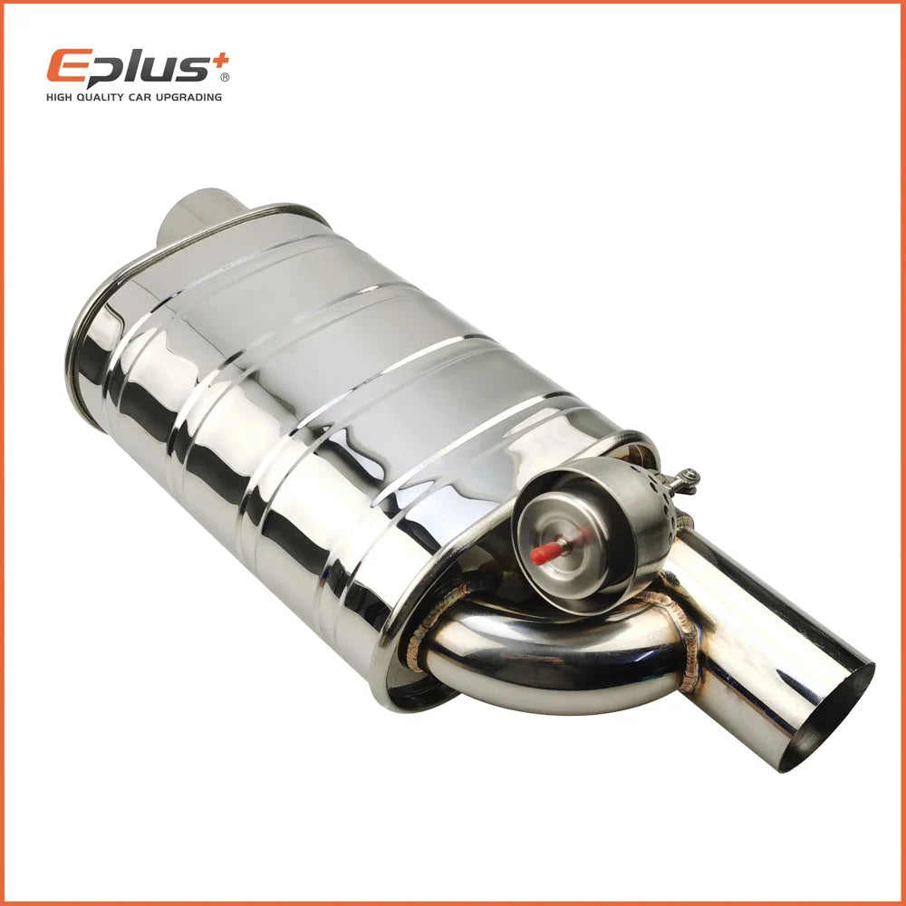 EPLUS Stainless Steel Remote Control Exhaust Vacuum Valve | Variable Silencer for Universal 51 63 76 mm Pipes